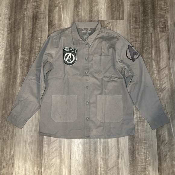 Avengers We Love Fine Long Sleeve Button Down - XL - Picture 2 of 8